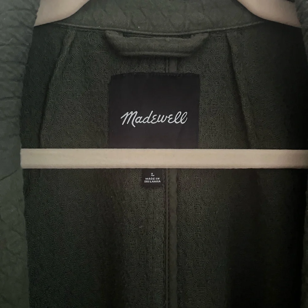 Madewell Olive Green Quilted Blazer - Picture 3 of 3